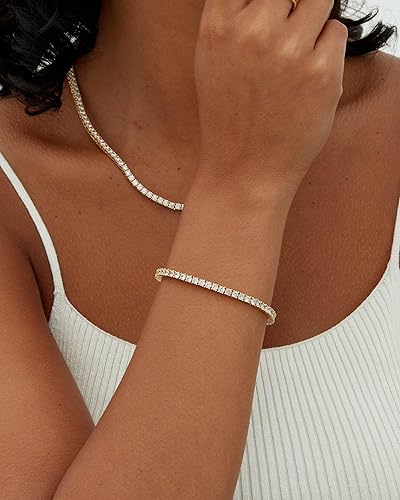 Lustra™ | 18K Gold Moissanite Tennis Bracelet