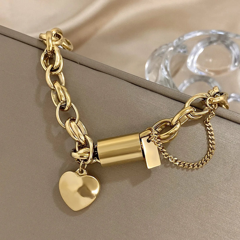 Heartened™ | 18K Gold Chunky Bracelet