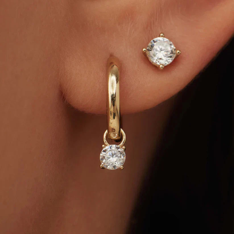 Larmes™ | 14K Gold Stone Earrings Set