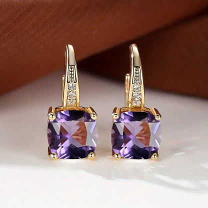 Mystica™ | 18K Gold Stone Hoop Earrings