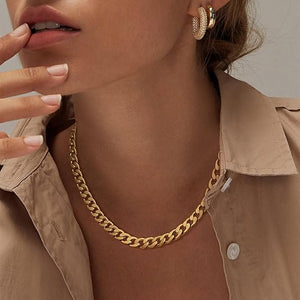 Cavaro™ | 18K Gold Chunky Cuban Link Necklace