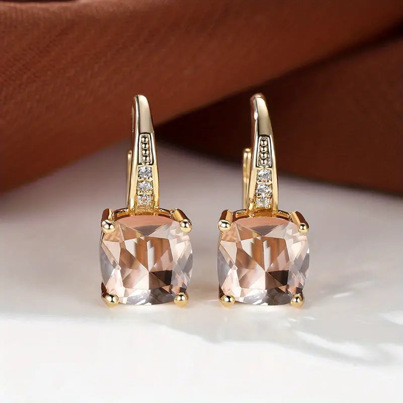 Mystica™ | 18K Gold Stone Hoop Earrings