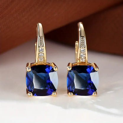 Mystica™ | 18K Gold Stone Hoop Earrings