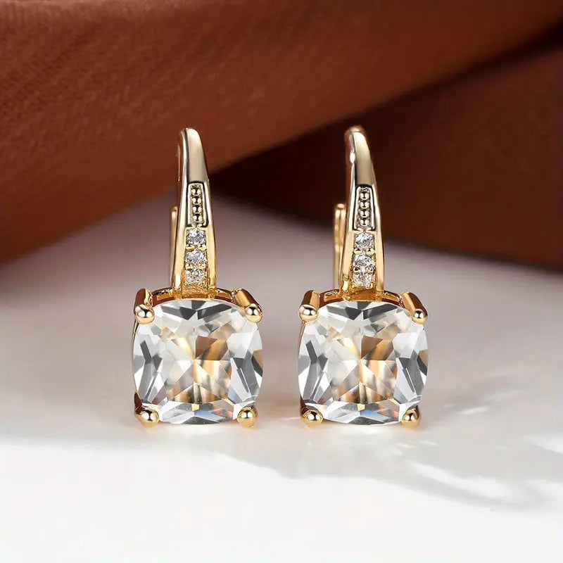 Mystica™ | 18K Gold Stone Hoop Earrings