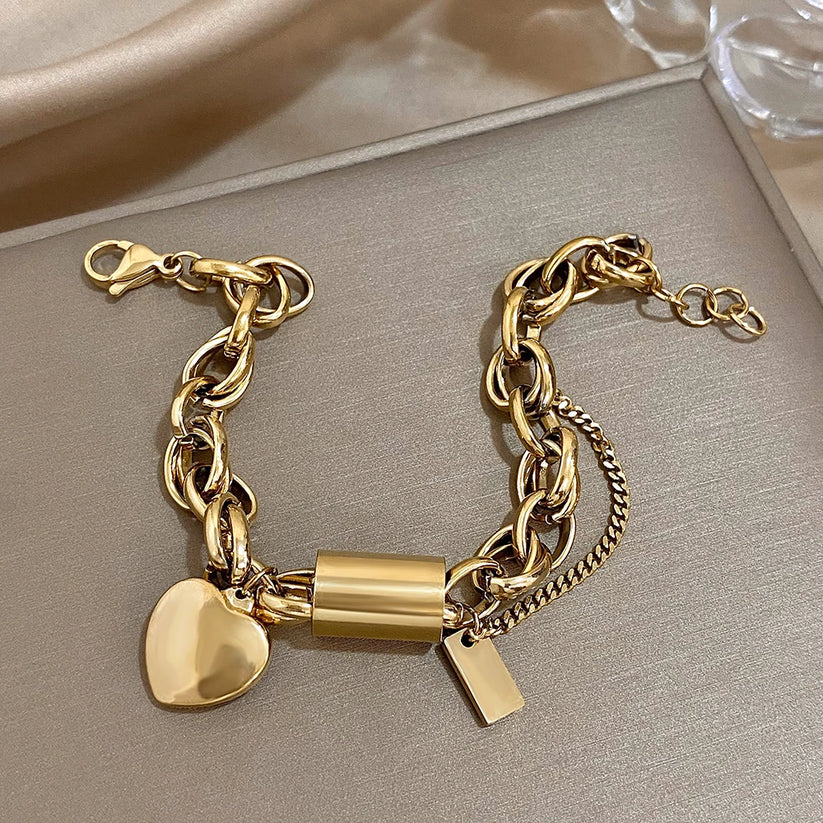 Heartened™ | 18K Gold Chunky Bracelet