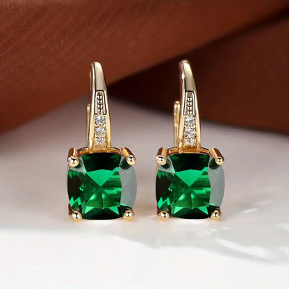 Mystica™ | 18K Gold Stone Hoop Earrings