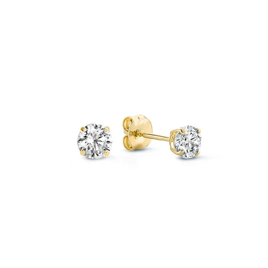 Larmes™ | 14K Gold Stone Stud Earrings